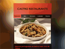 Tablet Screenshot of castrorestaurante.com